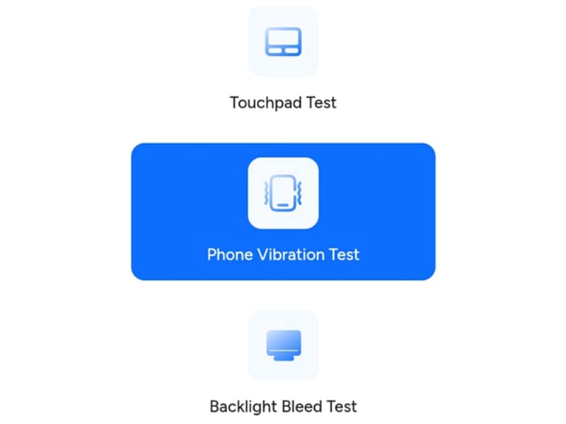 Test phone vibration with Device Checker online.