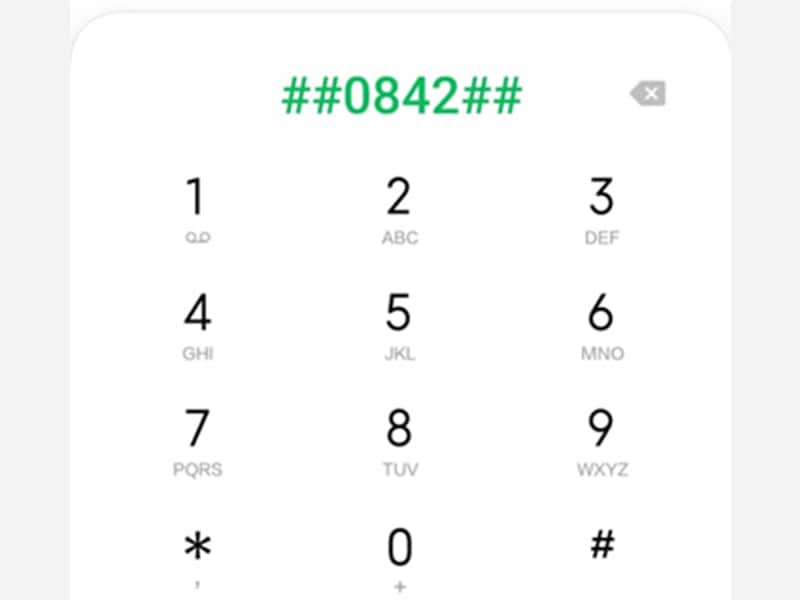 Dial the Android secret code for the phone vibration test.
