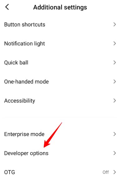 accessing developers option in xiaomi