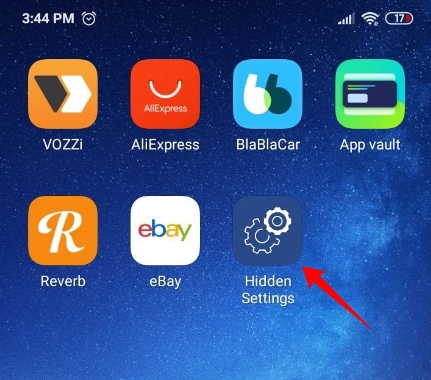 accesso all'app delle impostazioni nascoste su xiaomi