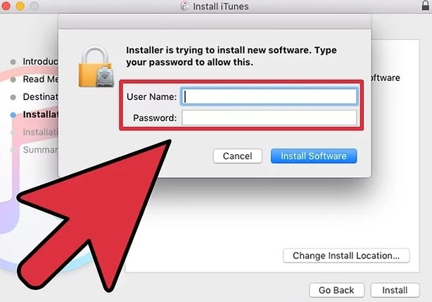 Starten Sie den Installationsprozess von itunes