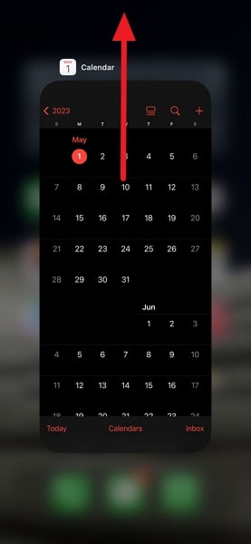 close the calendar app