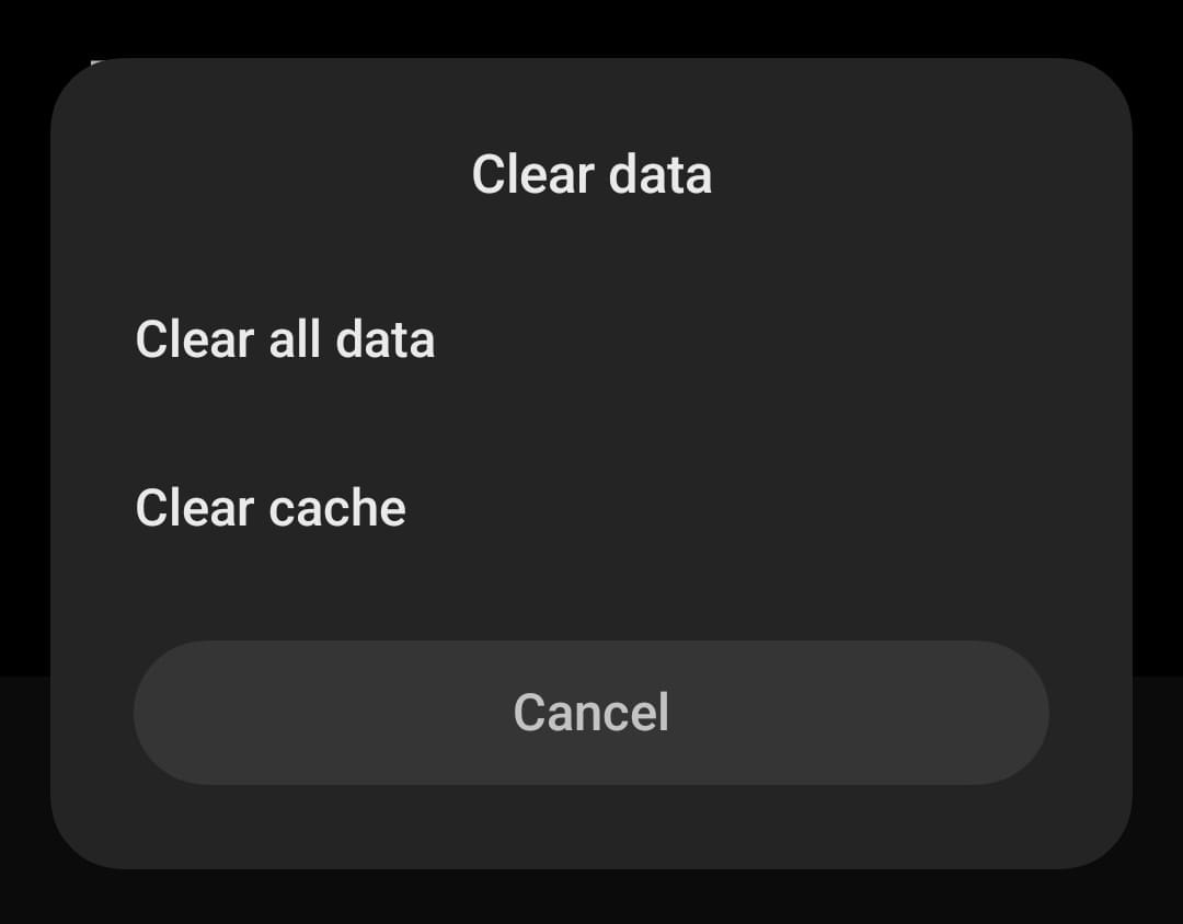 manage app android by clearing cache