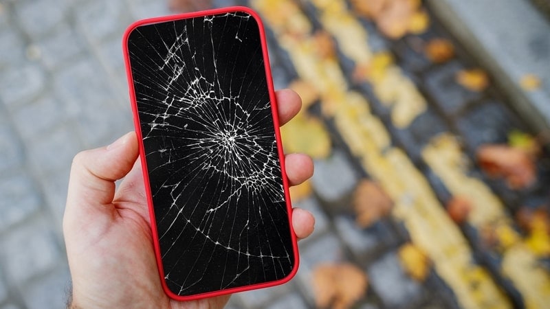 damaged iphone screen