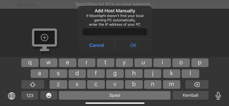 Add host manually if Moonlight is not connected