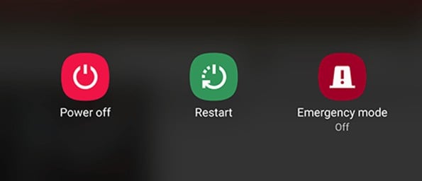 use quick setting to restart android