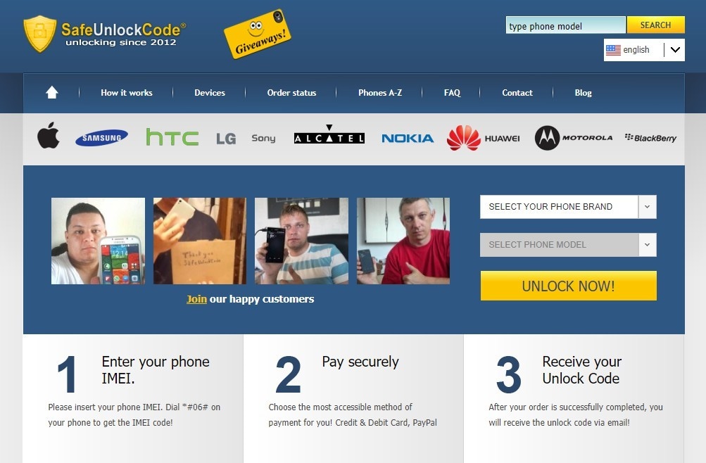 get free SIM network unlock codes