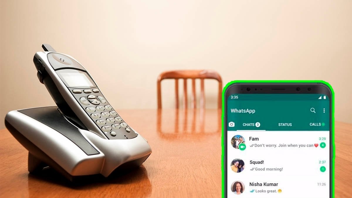 use whatsapp on a landline