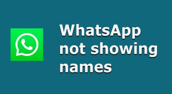 whatsapp not showing names