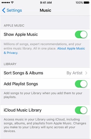 ipod icloud music library
