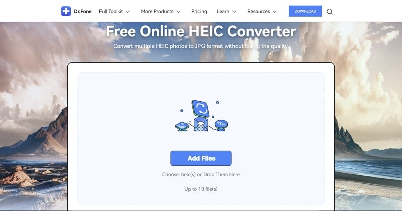 dr.fone online heic converter