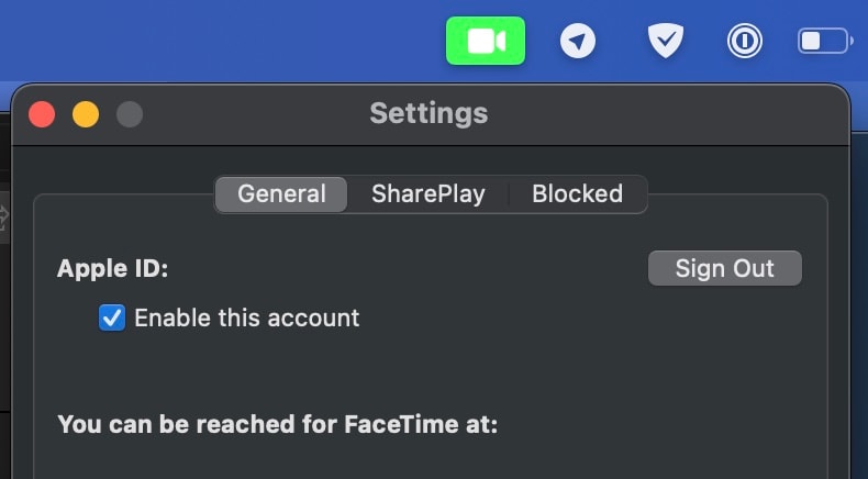 sign out facetime on mac
