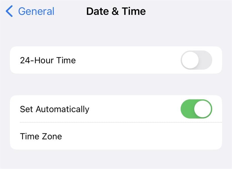 set ios date and time automatically