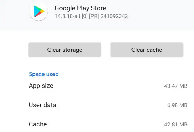 clear app cache