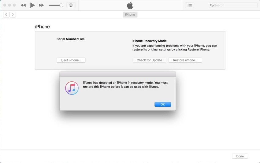 استعادة هاتف iPhone يعرض شعار Apple وإيقاف تشغيله في وضع dfu