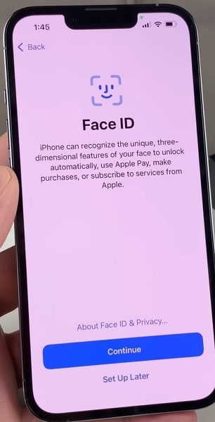 configure the face id