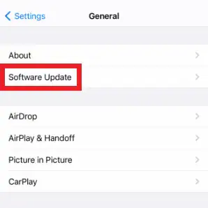 تحديث ios في iphone 12