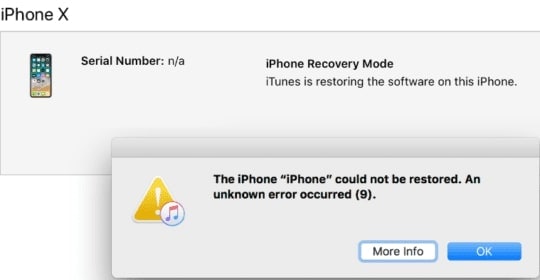 iPhone Fehler 9 Lösung