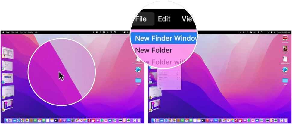 بدء finder على نظام تشغيل mac