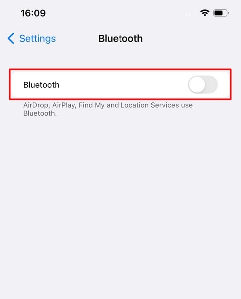 disable bluetooth on iphone