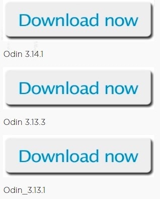 sélection de la version de téléchargement d'Odin3