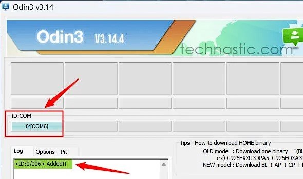 samsungodin connection