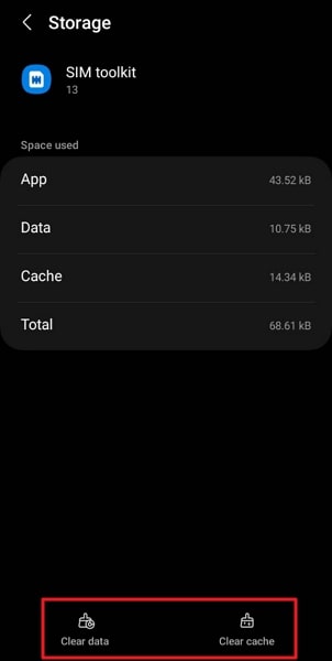 use clear cache and data