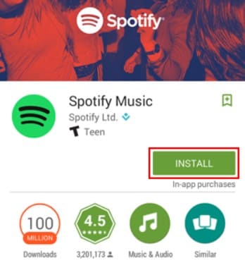 reinstall spotify on android