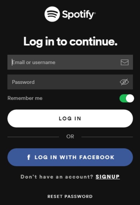 re-login to spotify with your credentials