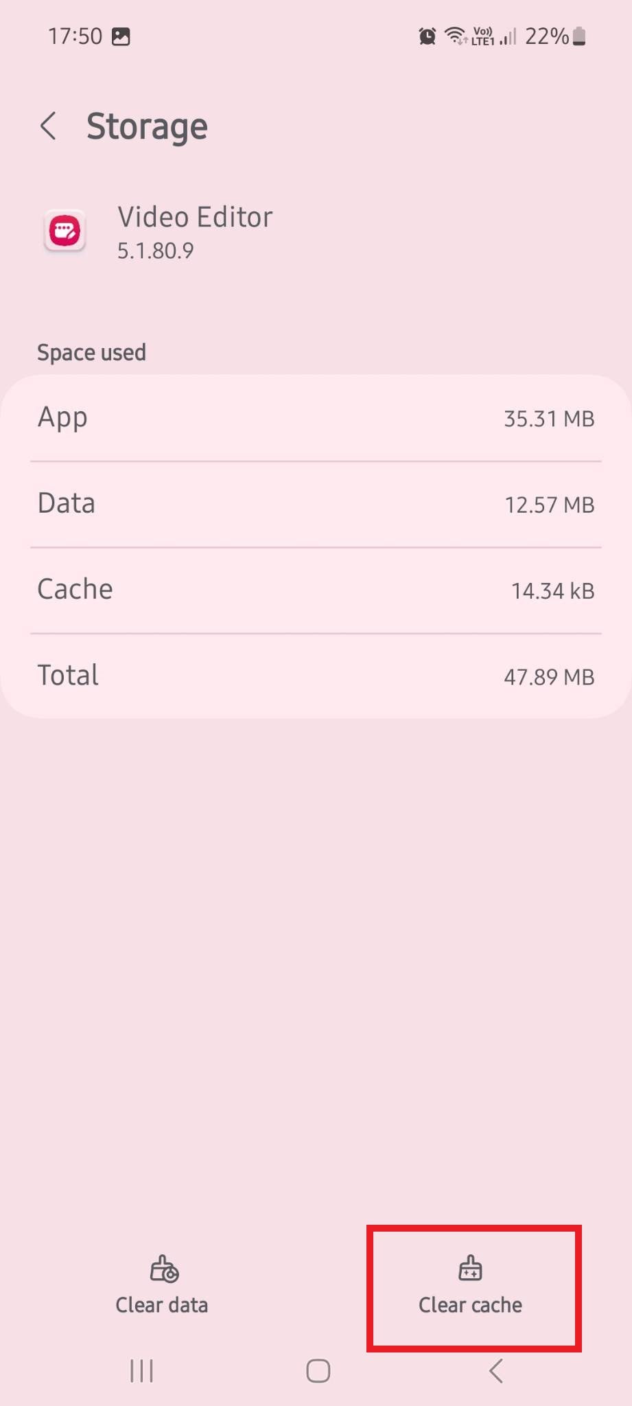 clear cache on android apps