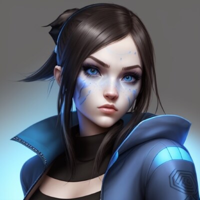 digital avatar of a girl gamer