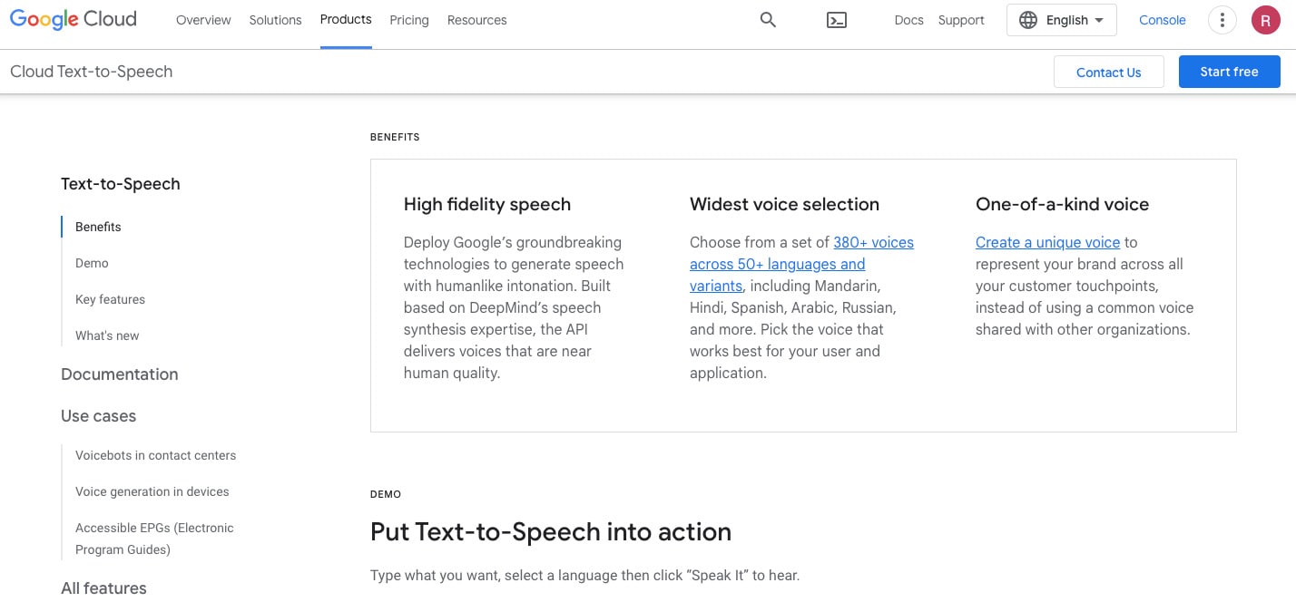 google cloud text to speech ai