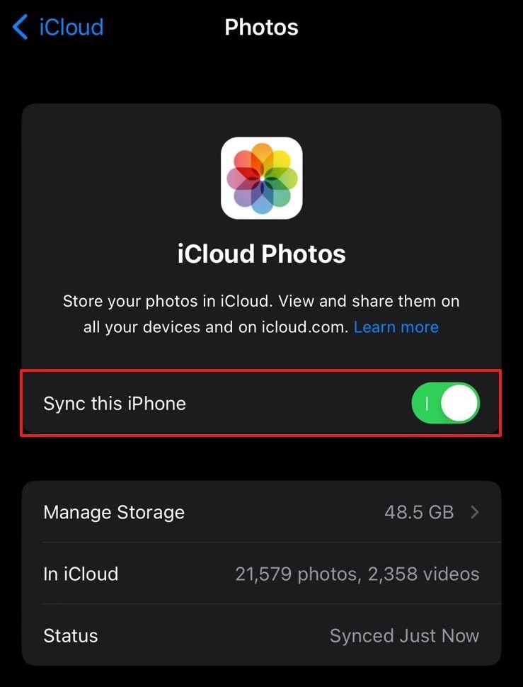activate this sync this iphone feature