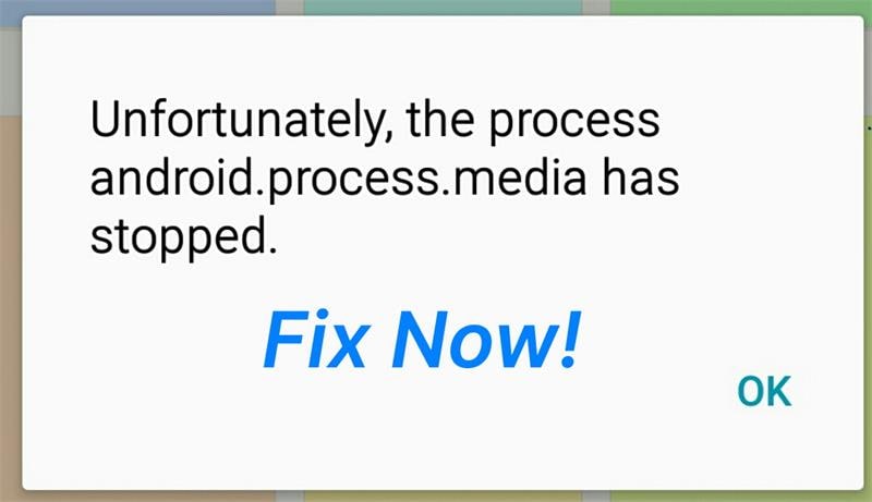 android process media has stopped