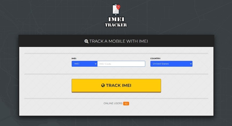 استخدم تطبيق Imei Tracker عبر الإنترنت