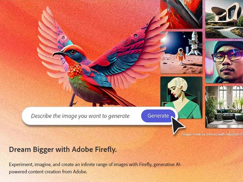 Generatore di AI art fantasy Adobe Firefly 