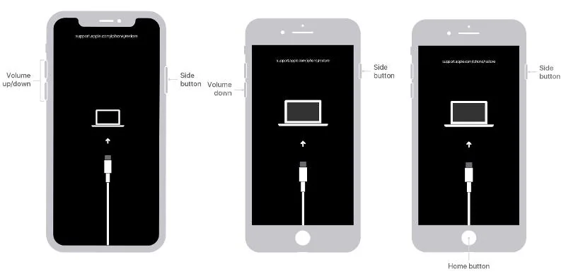 تمكين وضع استرداد iphone