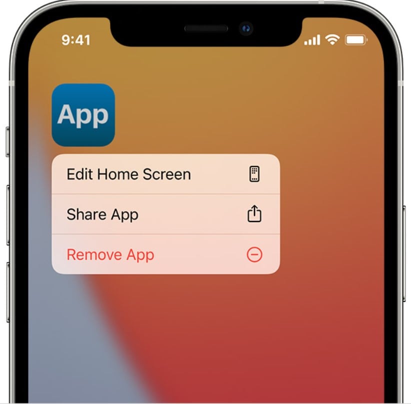 iphone remove app illustration