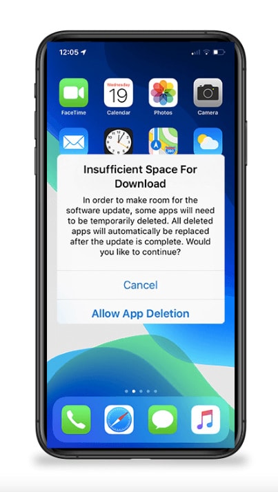 ActualizaciÃ³n de iOS - Espacio insuficiente para la descarga