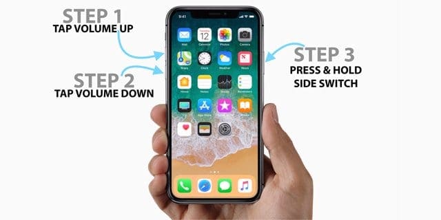 réparer l'écran bleu de l'iphone - forcer le redémarrage de l'iphone 8