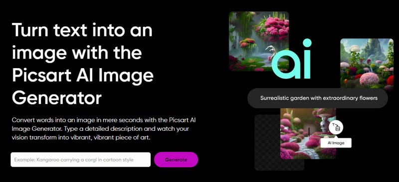 Picsart free AI image generator