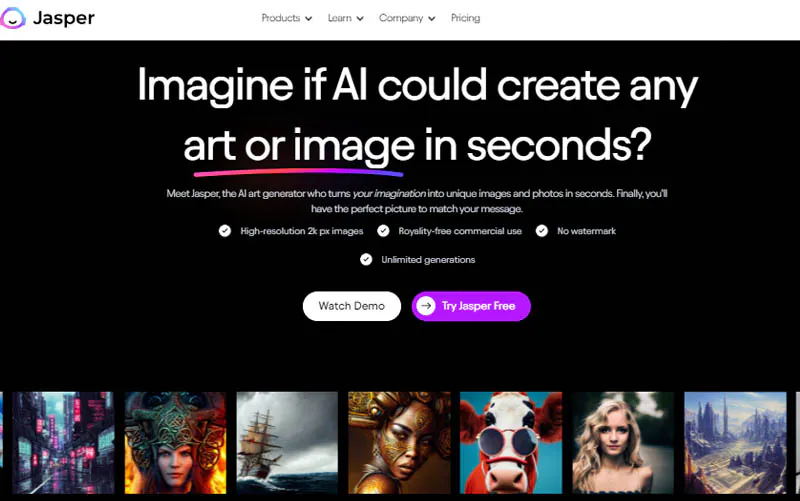 Jasper Art free AI image generator