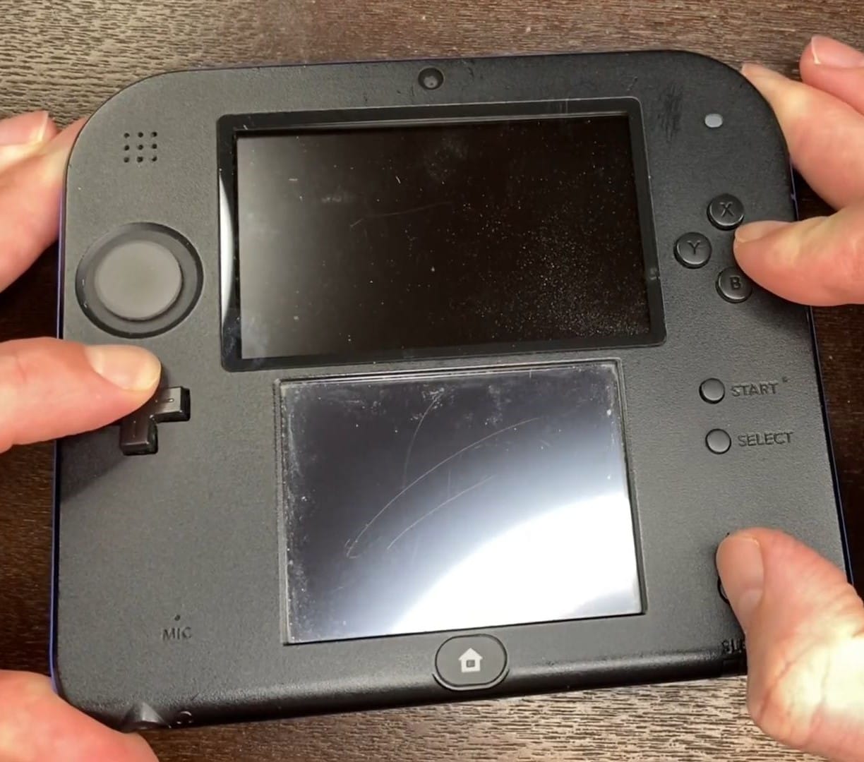 press and hold buttons on 3ds