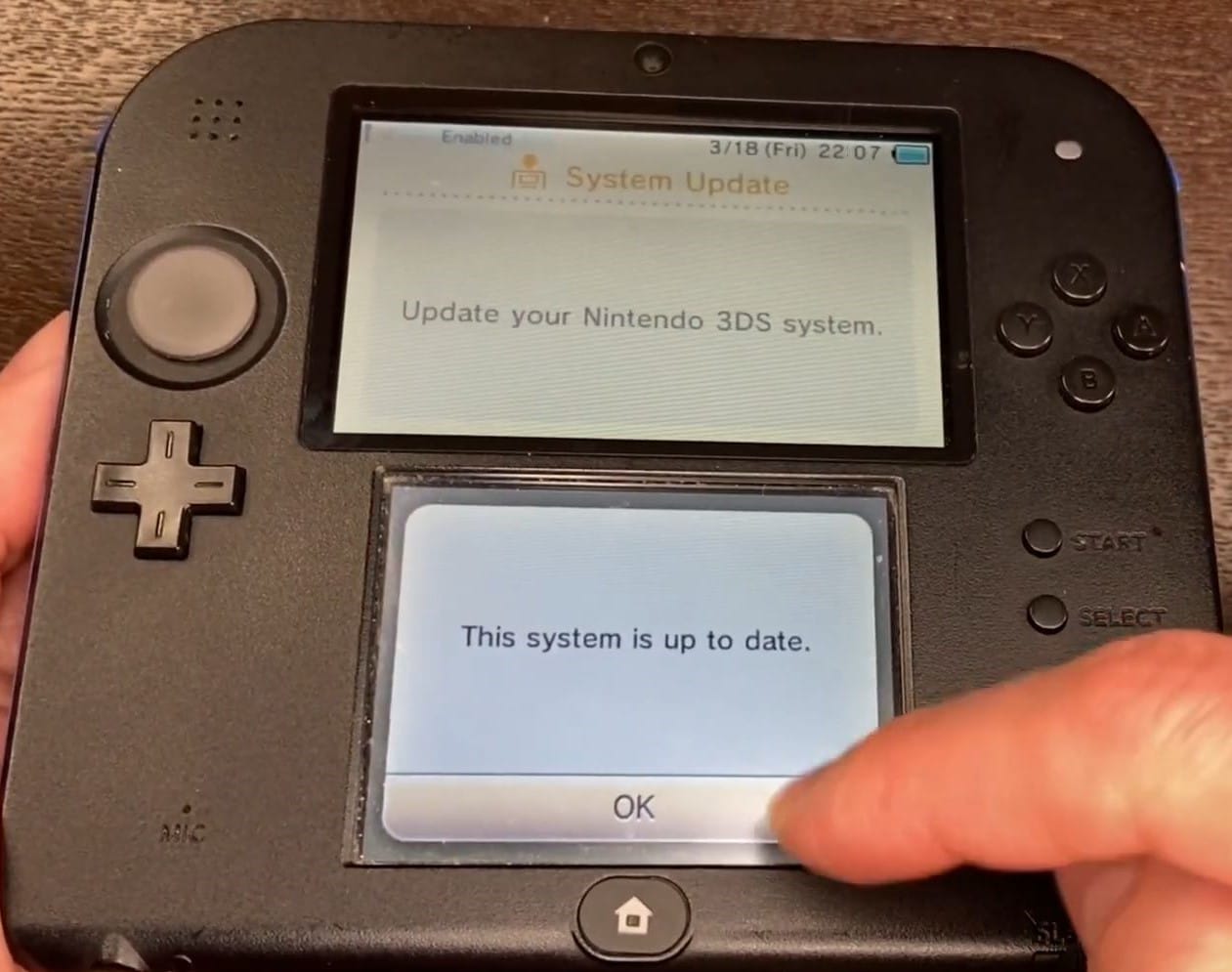 3ds system updated