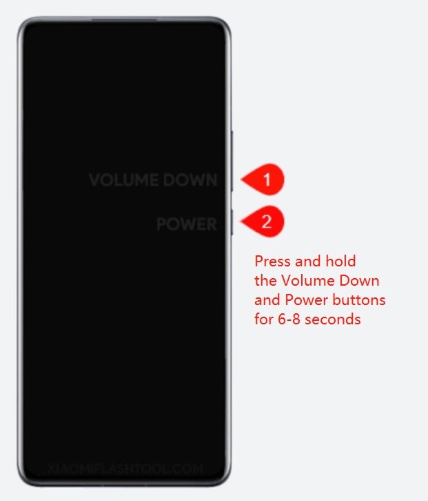 xiaomi press hold buttons together