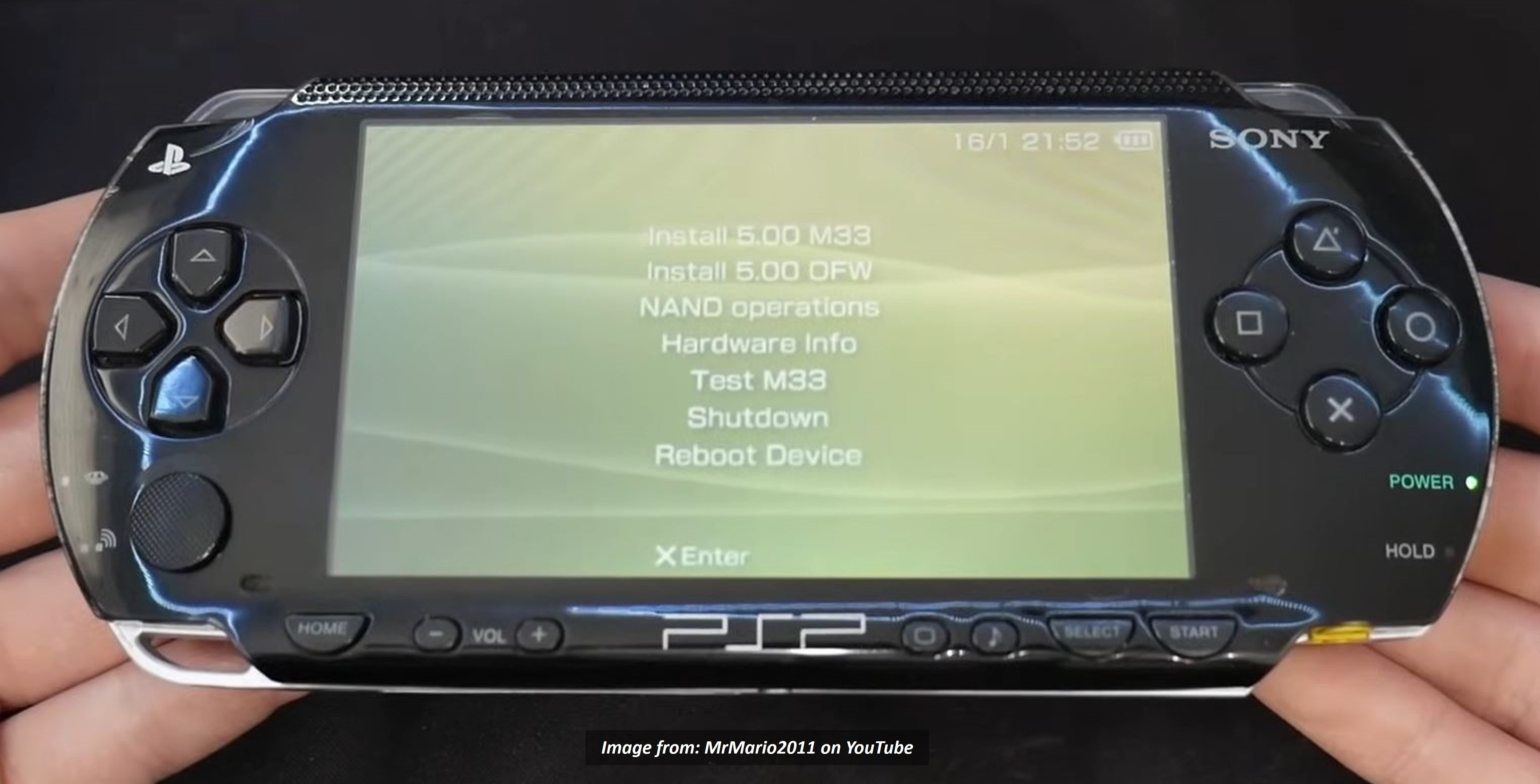 install 5.00 official firmware on psp