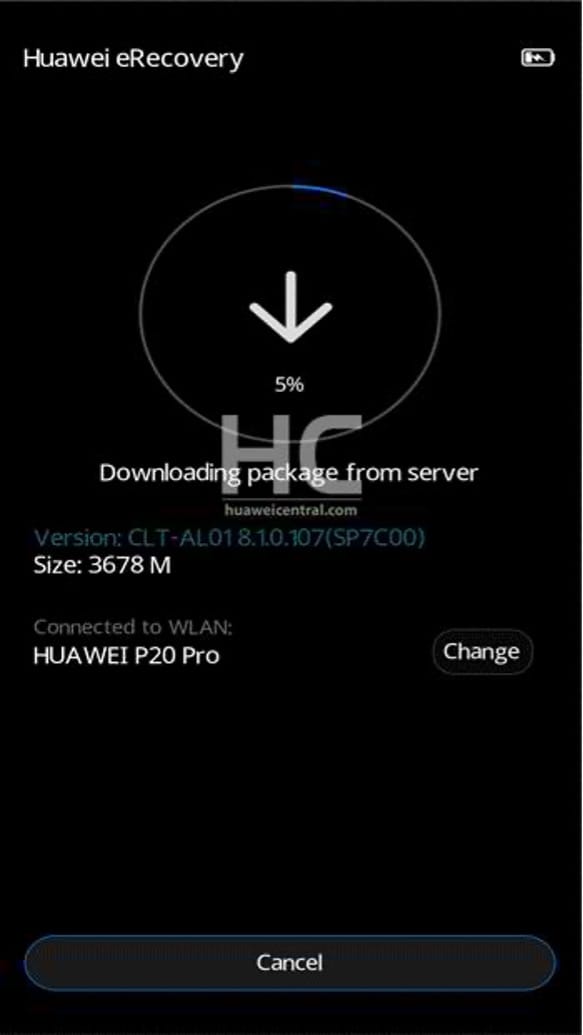 huawei downloading package erecovery
