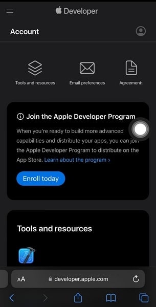 unisciti all'apple developer program