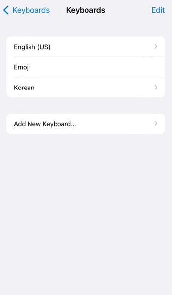 Add new keyboards on iPhone settings.