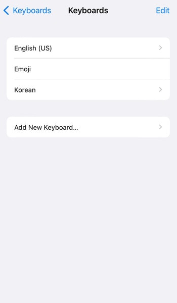 Neue Tastaturen in den iPhone-Einstellungen hinzufügen.